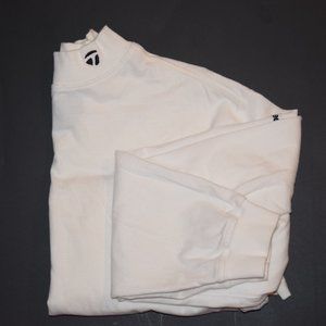 TaylorMade White Mock Neck Long Sleeve Shirt